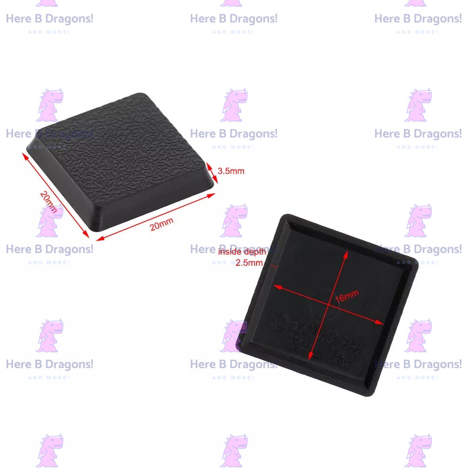 20mm Square Bases for Warhammer 40K / AOS etc