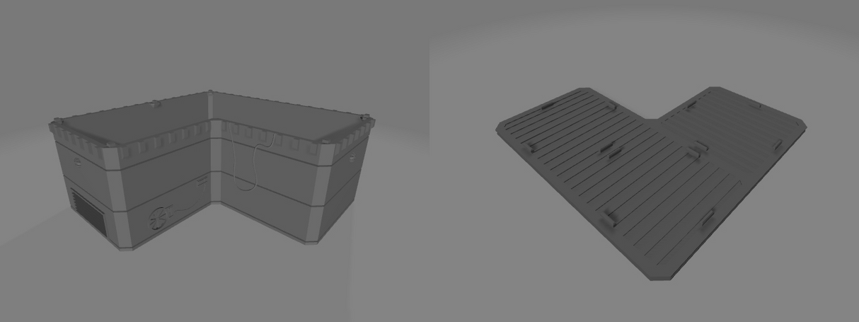 Industrial Enclave 3D Modular Tabletop Terrain