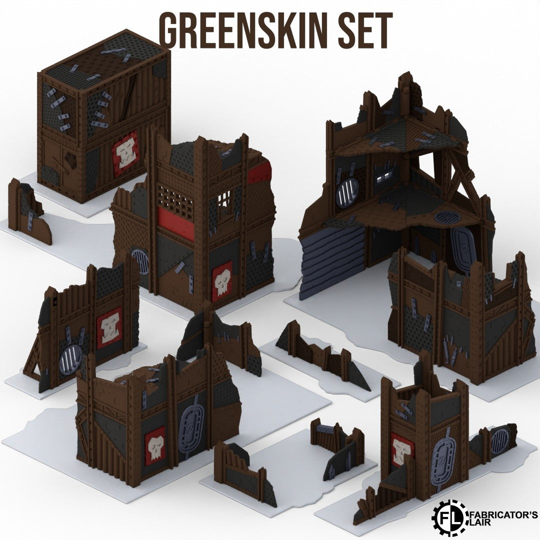 11th Edition Foldable Terrain - GreenSkin Set