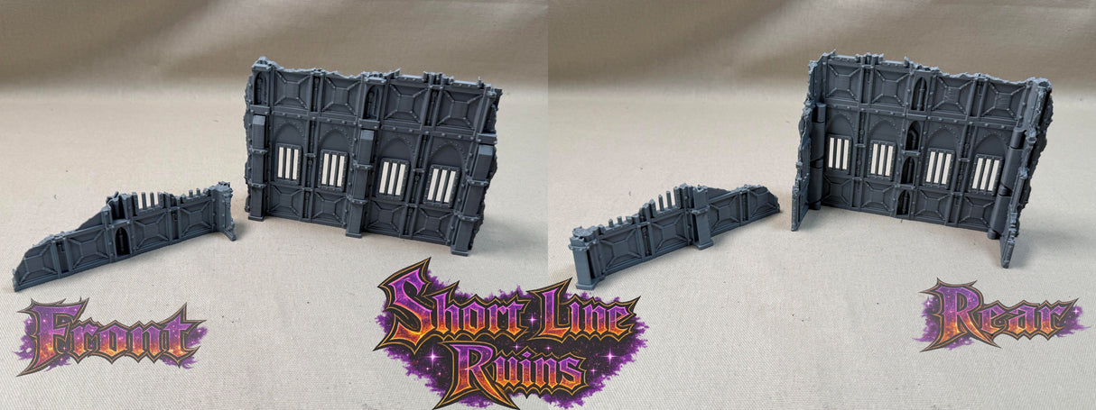 11th Edition Compatible Folding Terrain – Short Line Ruins (Armoured Theme)