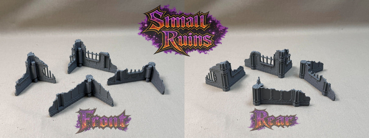 11th Edition Compatible Folding Terrain – Small Ruins (Industrial Theme)