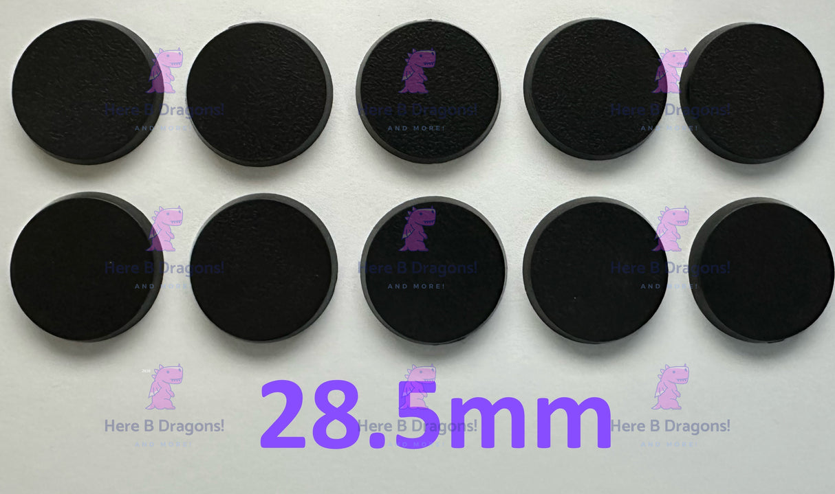 28.5mm Round Bases for Warhammer 40K / AOS etc