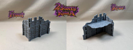 11th Edition Compatible Folding Terrain – 2 Storey Ruin A (Armoured Theme)