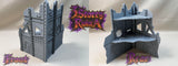 11th Edition Compatible Folding Terrain – 3 Storey Ruin A (Greenskin Theme)