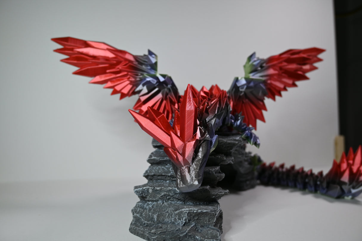CrystalWing Dragon (Single Colour Filamnet) - Standard Size