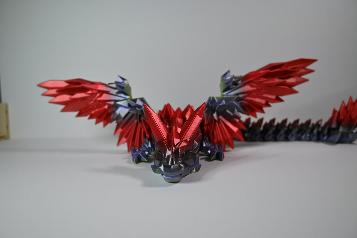 CrystalWing Dragon (Single Colour Filamnet) - Standard Size