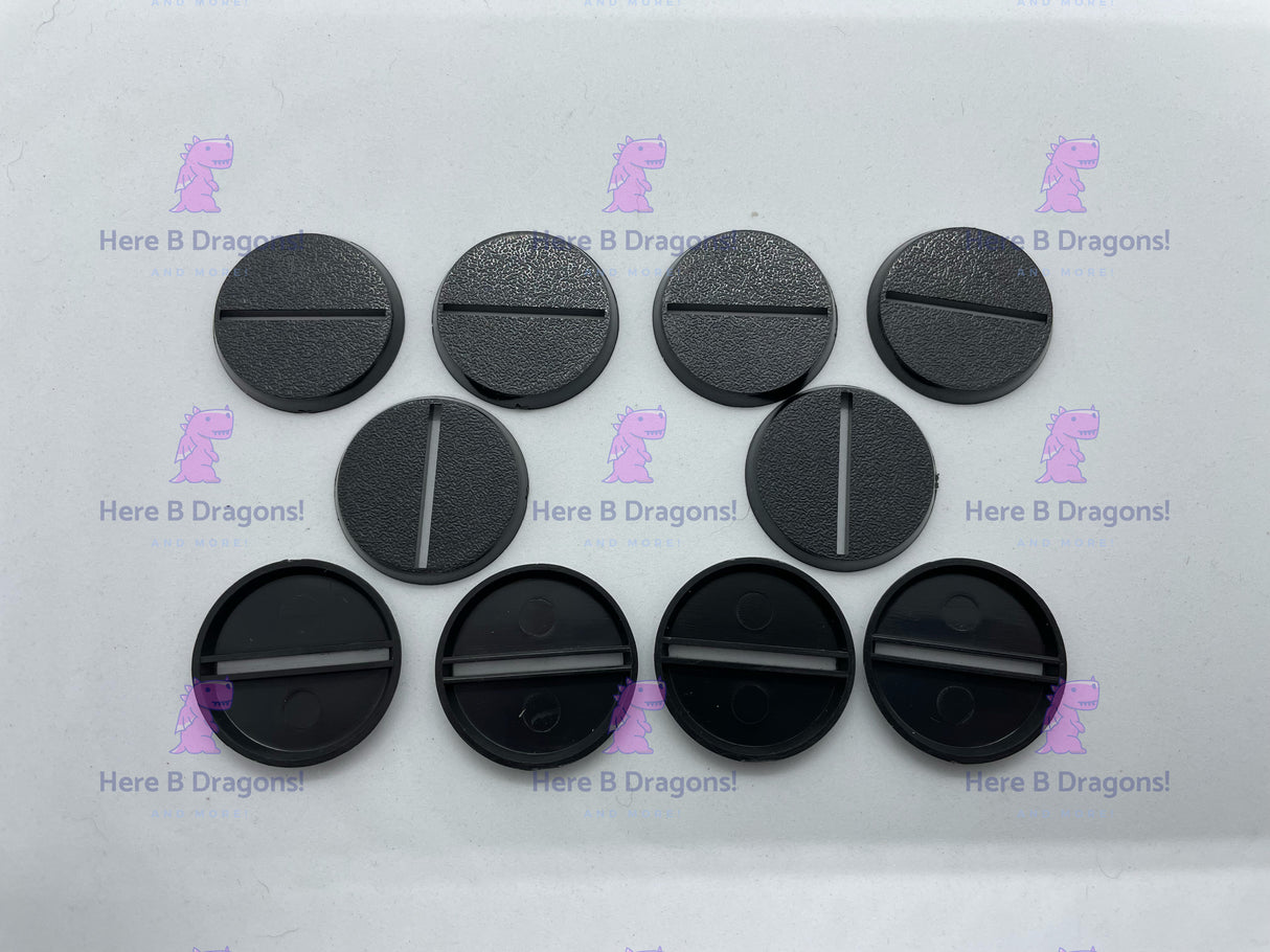 32mm Round Slotted Bases for Warhammer 40K / AOS etc