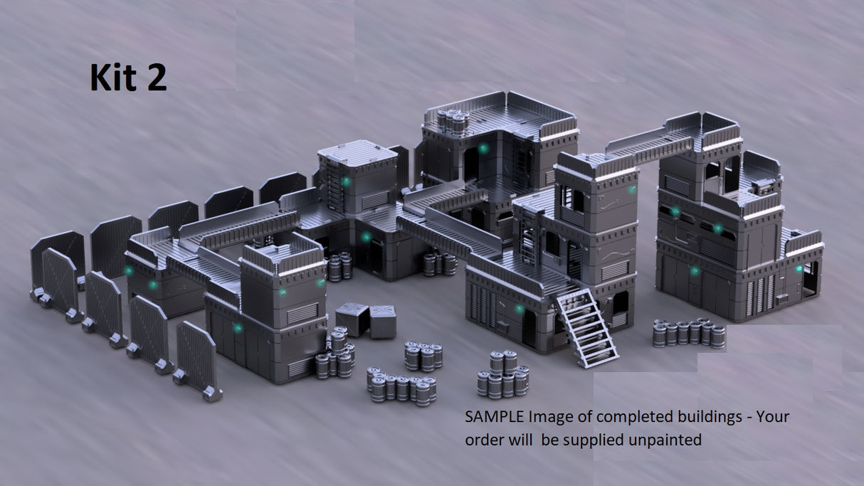 Industrial Enclave 3D Modular Tabletop Terrain