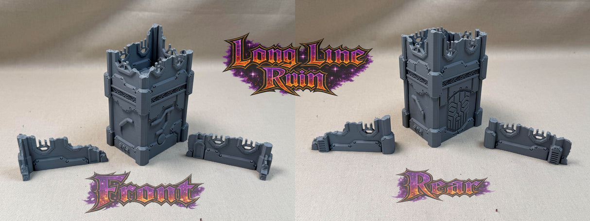 11th Edition Compatible Folding Terrain – Long Line Ruin (Space Dwarf Theme)