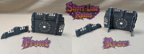 11th Edition Compatible Folding Terrain – Short Line Ruin (Gothic Theme)
