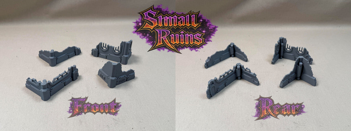 11th Edition Compatible Folding Terrain – Small Ruins (Space Dwarf Theme)