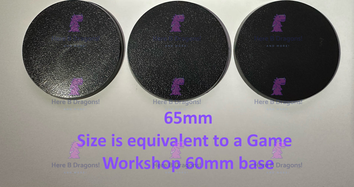 65mm Round Bases (60mm GW Base Equivalent)