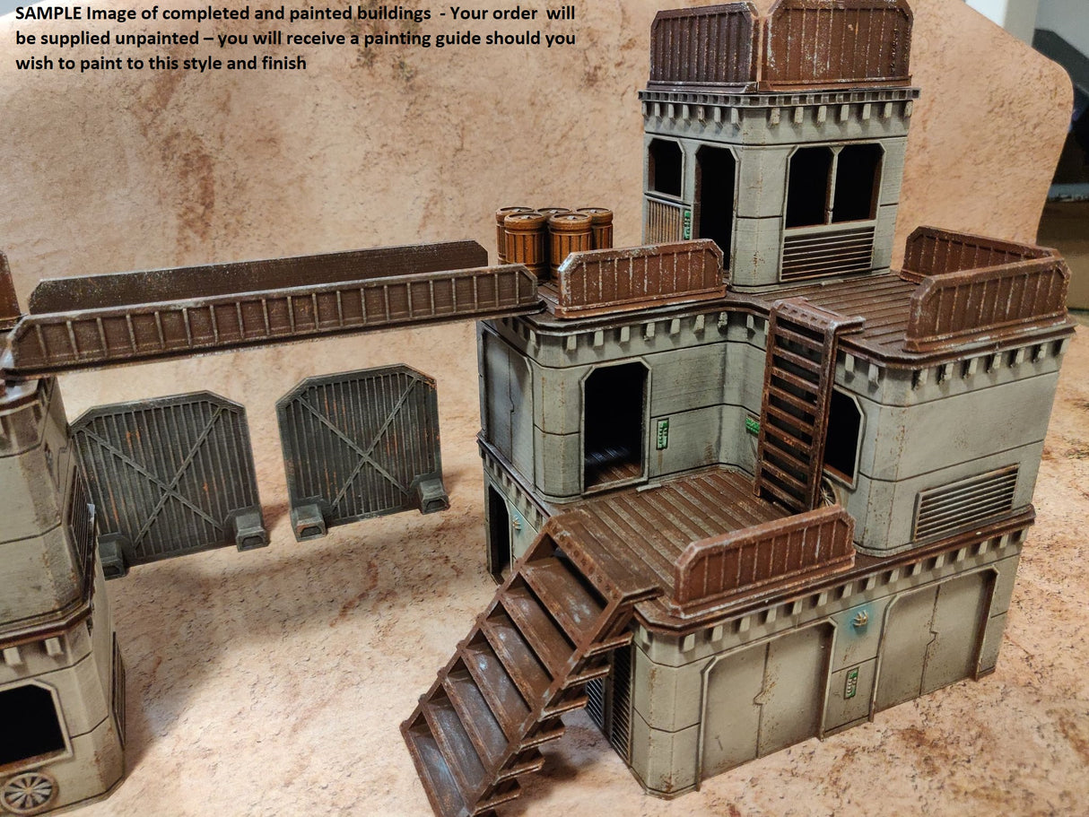 Industrial Enclave 3D Modular Tabletop Terrain